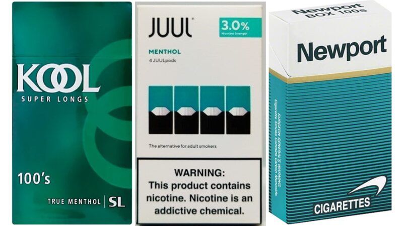 Menthol cigarettes and Juul menthol pods