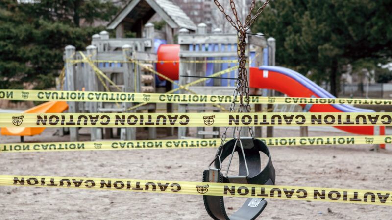 Playground closed off with tape | Anna Kraynova | Dreamstime.com