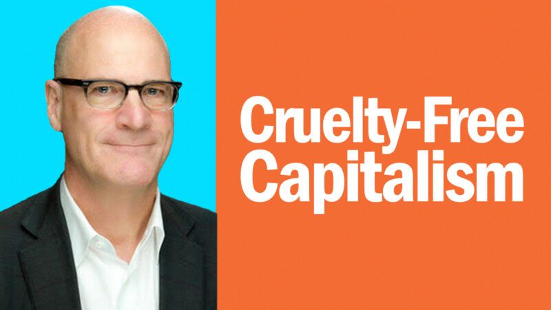 a headshot of Grant McCracken next to an orange background with white letters that say cruelty-free capitalism