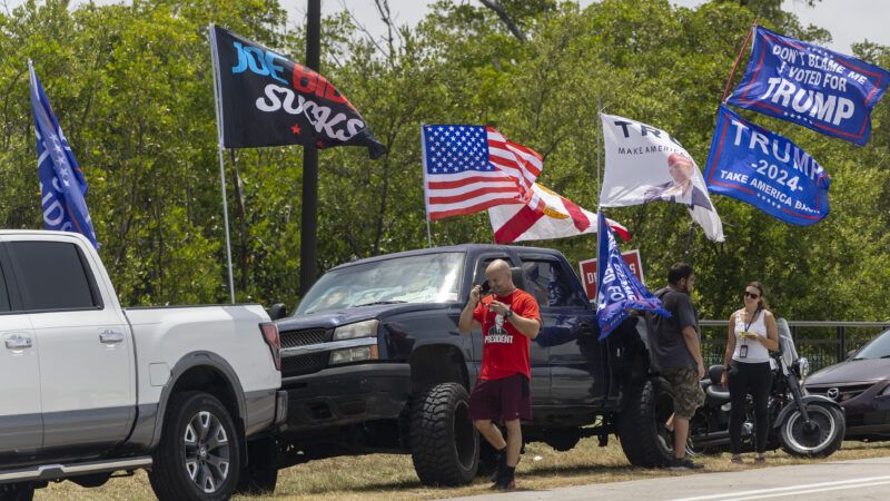 Trump supporters protest the FBI's Mar-a-Lago search. | Gary Rothstein/UPI/Newscom