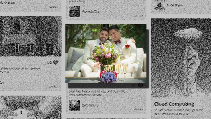 Online album featuring gay wedding | Illustration: Lex Villena; Pressureua, Photo: Akesin / Dreamstime.com