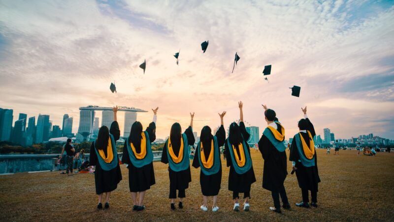 students graduating