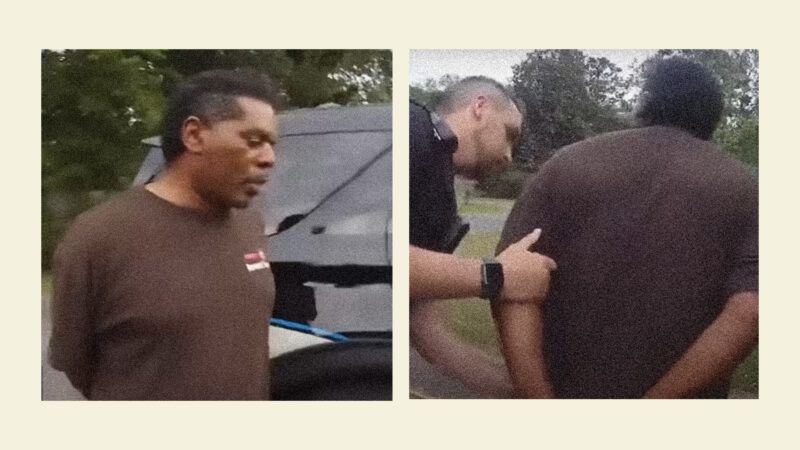 Screenshots from body camera footage showing police arresting Michael Jennings | Screenshot, Al.com