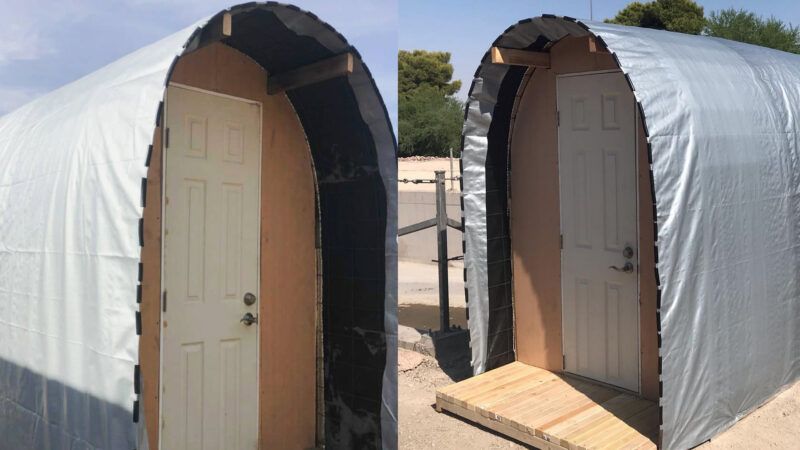 New Leaf tiny homes for the homeless in North Las Vegas before they were demolished