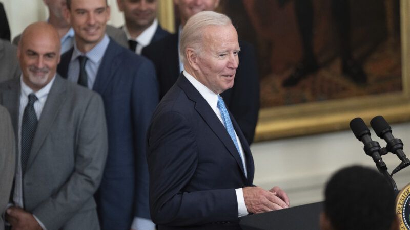 Biden attends a press conference