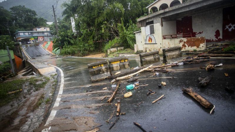 Road in Puerto Rico is destroyed by hurricane Fiona | XAVIER GARCIA / GDA Photo Service/Newscom