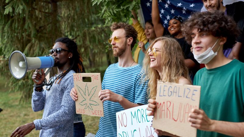 Demonstrators demand legalization of marijuana. | Photo 190335569 © Roman Chazov | Dreamstime.com