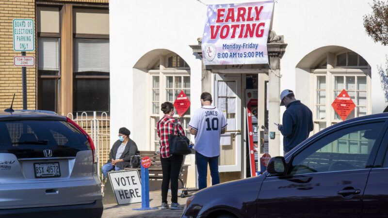 Georgians line up at a polling place to vote early. | Photo 206596529 © Jennifer Wolf | Dreamstime.com