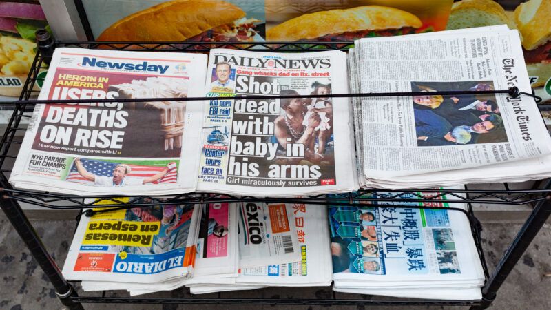 newspapers on sale in New York City