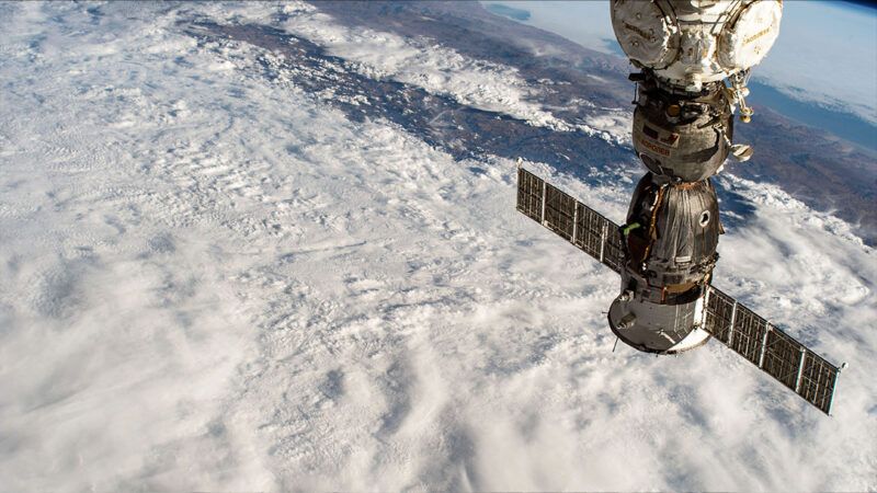 topicsworld | Photo: Soyuz MS-21 crew ship docked to the Prichal module; NASA