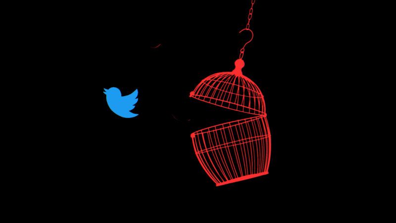 Twitter bird set free from cage | Illustration: Lex Villena