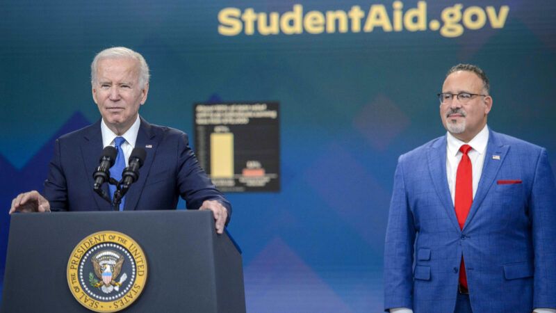 President Biden and Miguel Cardona | Bonnie Cash - Pool via CNP