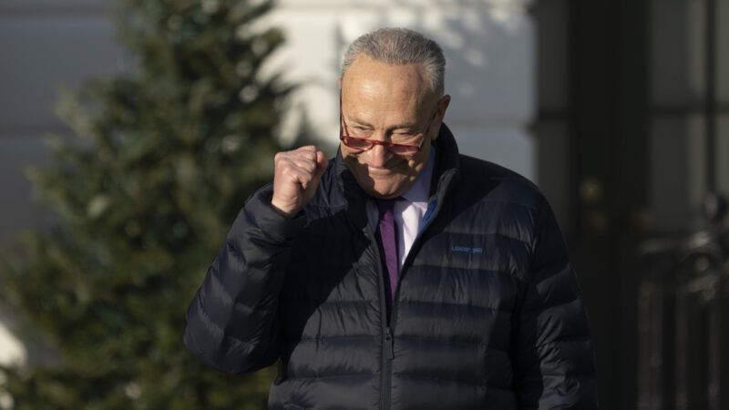 Senate Majority Leader Chuck Schumer, who blocked marijuana banking reform in 2021, blamed Republicans for blocking it in 2022. | Chris Kleponis/Pool via CNP/Picture Alliance/Consolidated News Photos/Newscom