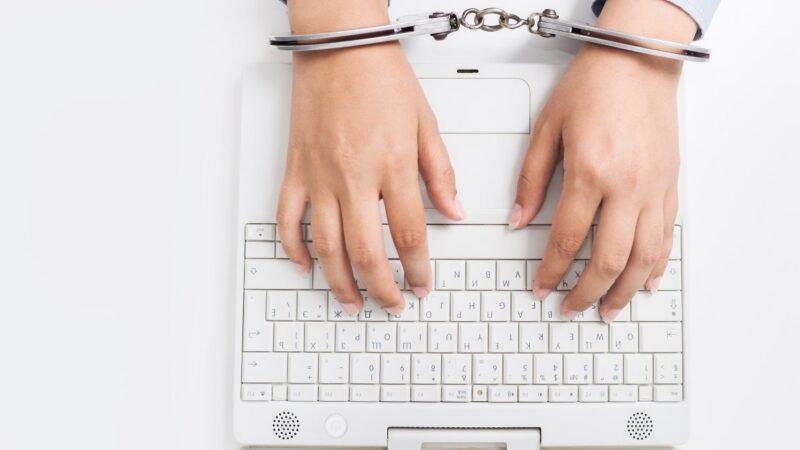 Typing in handcuffs