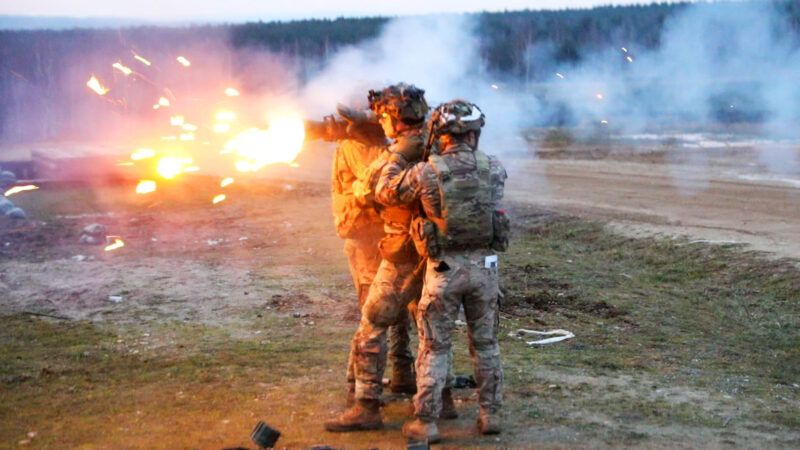 U.S. army testing weapons in Germany