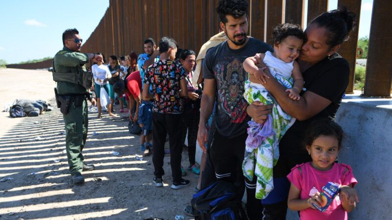 Migrants arrive at the U.S.-Mexico border in Eagle Pass, Texas, in July 2022 | Miguel Juarez Lugo/ZUMAPRESS/Newscom