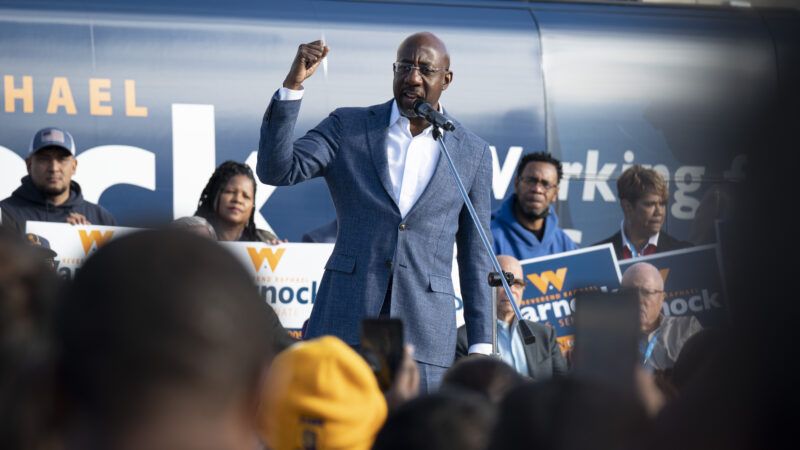 Sen. Raphael Warnock rallies supporters ahead of the Georgia runoff. | Robin Rayne/ZUMAPRESS/Newscom