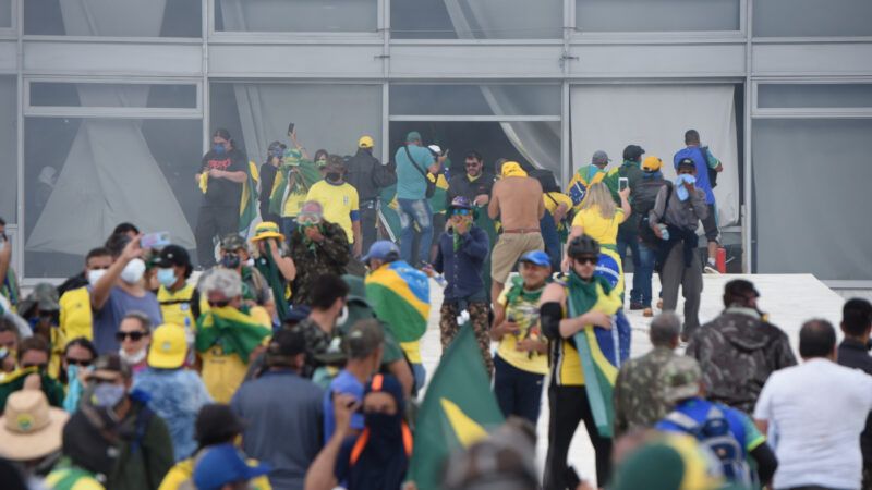 Rioters in Brazil