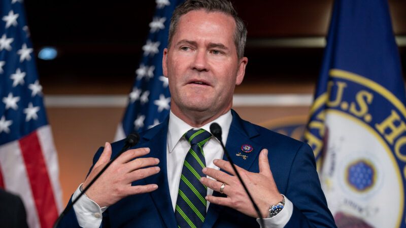 Rep. Mike Waltz (R–Fla.) speaks during a press conference in August 2021 | Ken Cedeno/UPI/Newscom