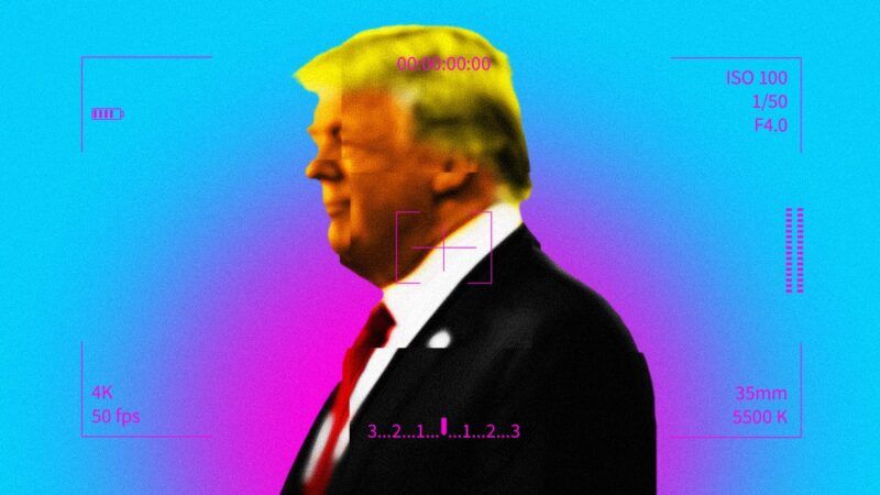 Donald Trump in a camera viewfinder | Illustration: Lex Villena; Gage Skidmore