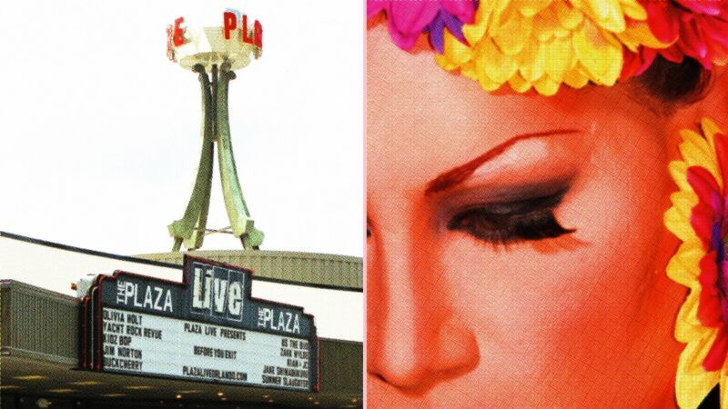 Plaza Live theater and a drag queen