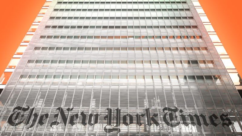 The New York Times office building | Illustration Lex Villena; Wikimedia