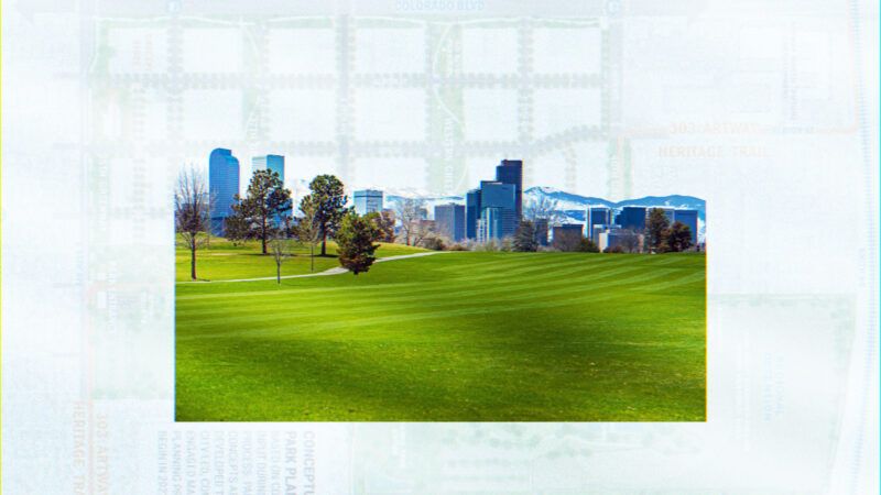 Denver golf course superimposed on the planned Park Hill development