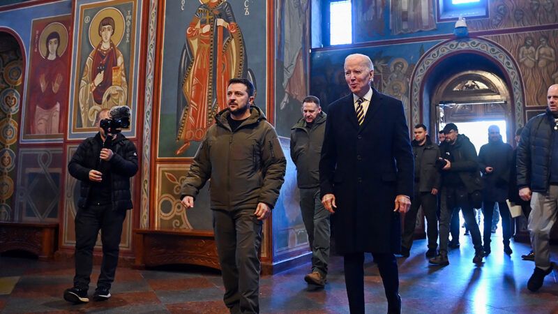 During a press conference with Ukrainian President Volodymyr Zelenskyy, President Biden vowed to support Ukraine's war effort "for as long as it takes."