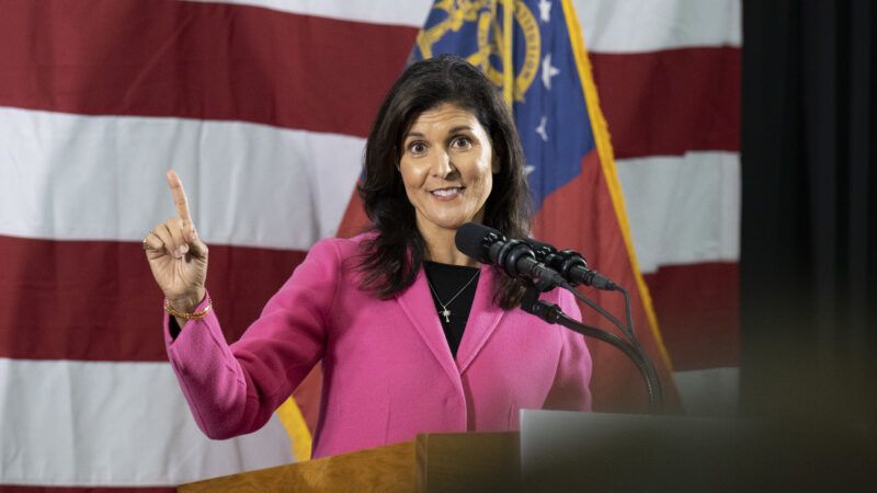 Former South Carolina Governor Nikki Haley campaigns for Georgia Republican candidate for U.S. Senate Hershel Walker in December 2022. | Robin Rayne/ZUMAPRESS/Newscom