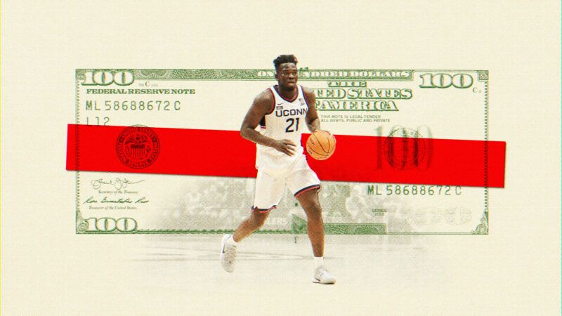 UConn forward Adama Sanogo plays during a December college basketball game against Villanova