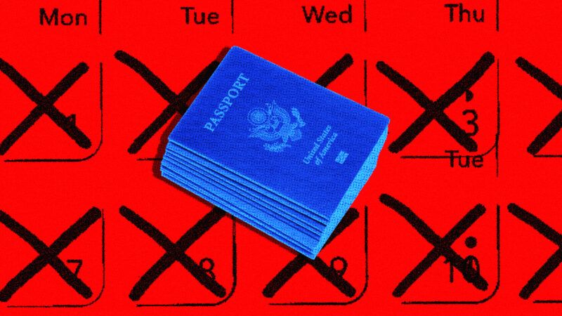 U.S. passports pictured in front of a calendar | Illustration: Lex Villena, DPST