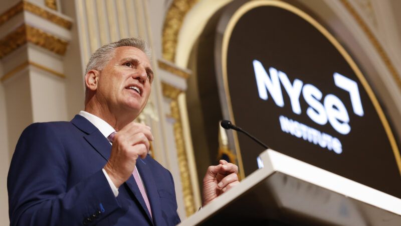 Kevin McCarthy speaks at the New York Stock Exchange Institute