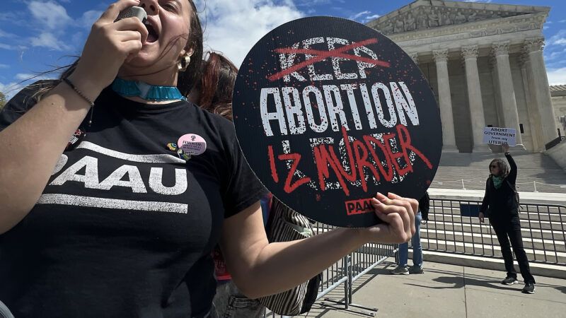 Pro-life protesters in front of the U.S. Supreme Court building | Stephen Shaver/ZUMAPRESS/Newscom