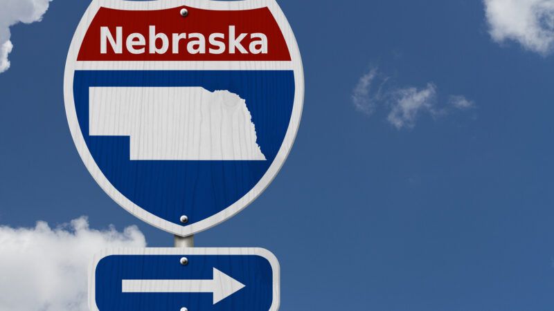 A close-up of a Nebraska highway sign. | Karenr | Dreamstime.com