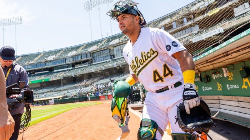 An Oakland Athletics player