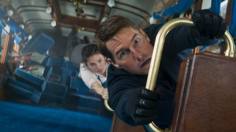 Tom Cruise and Hayley Atwell in "Mission: Impossible—Dead Reckoning Part One"