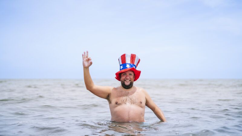 man in Uncle Sam hat looking friendly