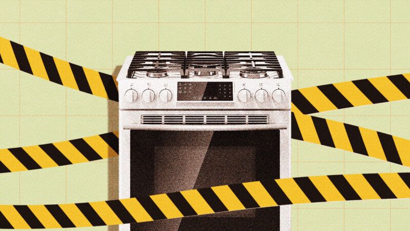 gas stove with yellow tape over it | Illustration: Lex Villena