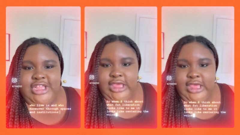 screenshots of Zyahna Bryant's Instagram on an orange background | Illustration: Lex Villena