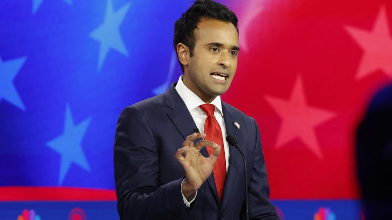 GOP presidential candidate Vivek Ramaswamy during a primary debate | Al Diaz/TNS/Newscom