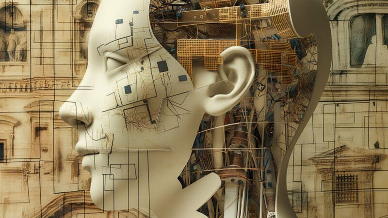 An AI-generated image using the prompt, “Illustration of AI helping the study of history in the style of Da Vinci." | Illustration: Joanna Andreasson/Midjourney