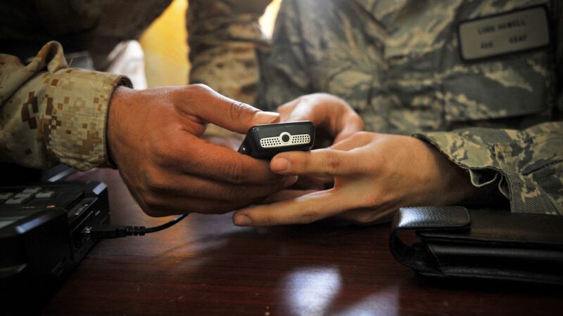 U.S. airmen show Iraqi soldiers how to use Cellebrite devices for intelligence gathering in 2011. | U.S. Air Force/Senior Airman Andrew Lee
