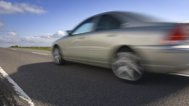 A blurred picture of a Volvo, as if it's speeding | Damnura | Dreamstime.com