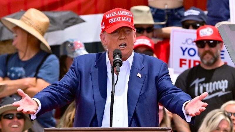 Donald Trump speaking at a campaign rally |  Tom Donoghue/Polaris/Newscom