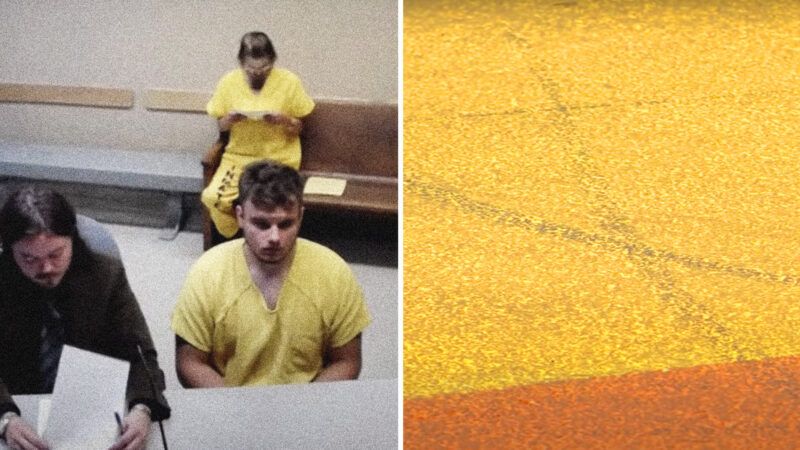 Ruslan V.V. Turko is seen in the Spokane County Jail after his arrest for vandalizing a pride crosswalk in Spokane, Washington | YouTube