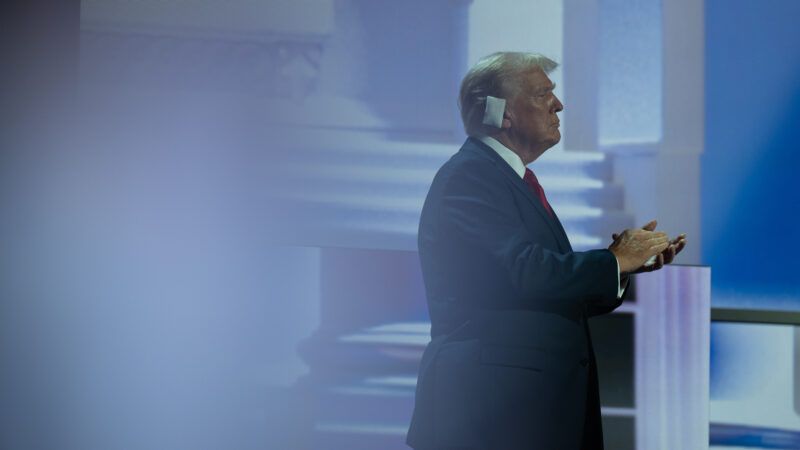 Donald Trump on stage at the 2024 Republican National Convention | Annabelle Gordon/CNP / Polaris/Newscom
