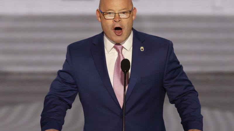 Teamsters President Sean O'Brien speaking at the 2024 GOP convention | TANNEN MAURY/UPI/Newscom