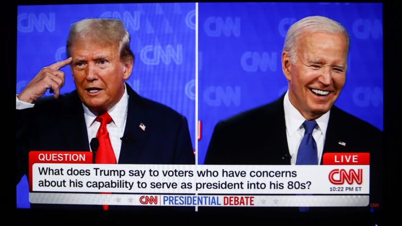 Trump and Biden debating on CNN |  Artem Priakhin/ZUMAPRESS/Newscom