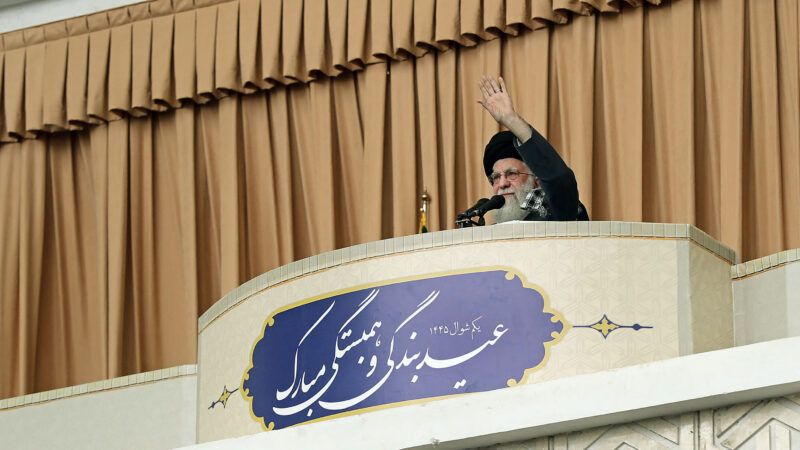 Iranian supreme leader Ayatollah Ali Khamenei In a speech following the Eid al-Fitr prayers in Tehran, Iran, April 10, 2024. | Abaca Press/SalamPix/Abaca/Sipa USA/Newscom