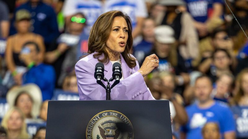 Vice President Kamala Harris address the crowd at a campaign rally in Las Vegas | Phil Lewis/ZUMAPRESS/Newscom